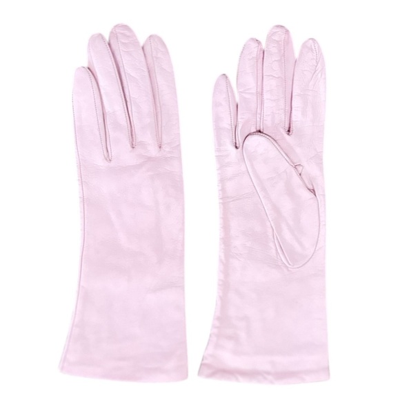 NWT Neiman Marcus 100% kid leather & silk lining in ballet pink size 7 - Picture 3 of 6